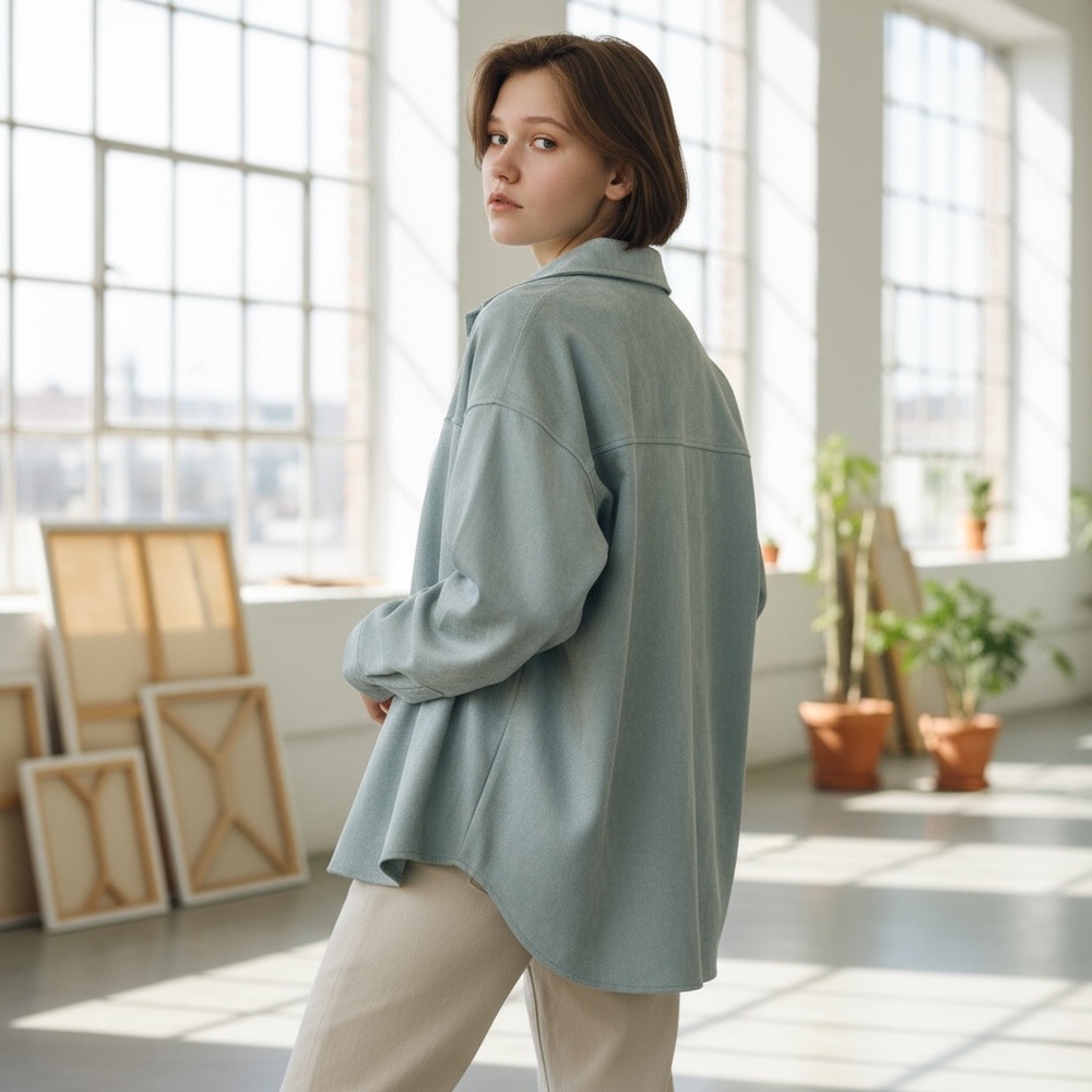 Charlie‎ Paige Faux Suede Aqua Jacket